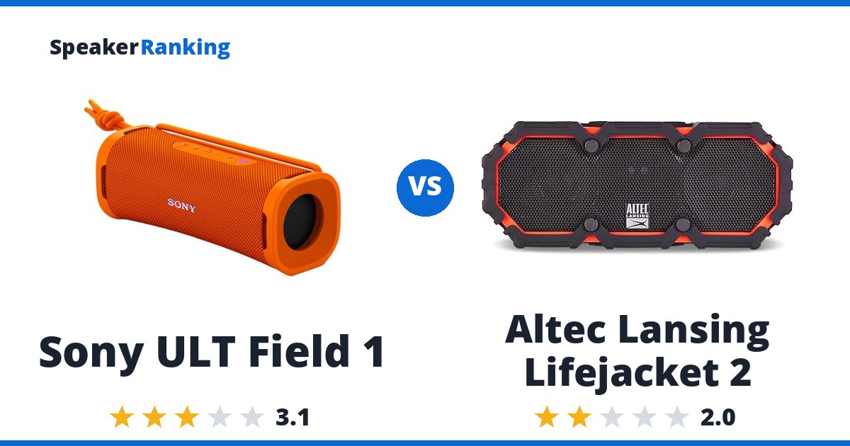 Sony ULT Field 1 vs Altec Lansing Lifejacket 2