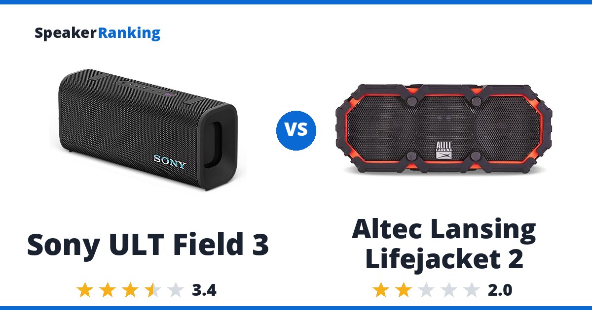 Sony ULT Field 3 vs Altec Lansing Lifejacket 2