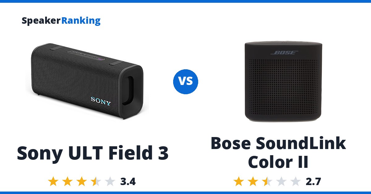 Sony ULT Field 3 vs Bose SoundLink Color II