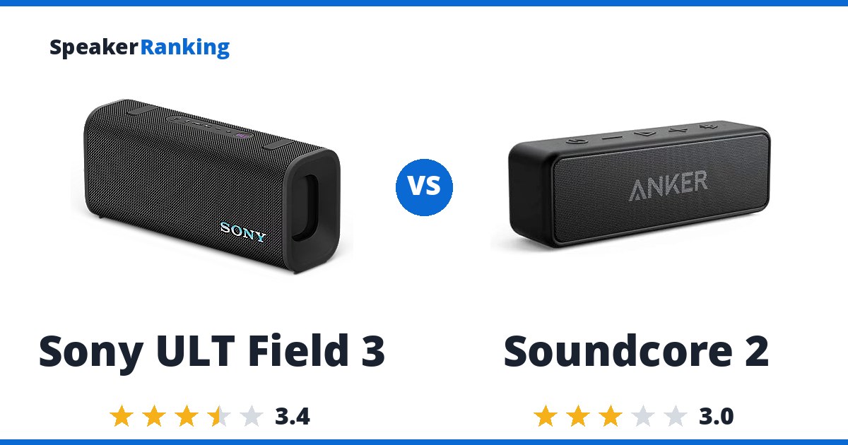 Sony ULT Field 3 vs Soundcore 2