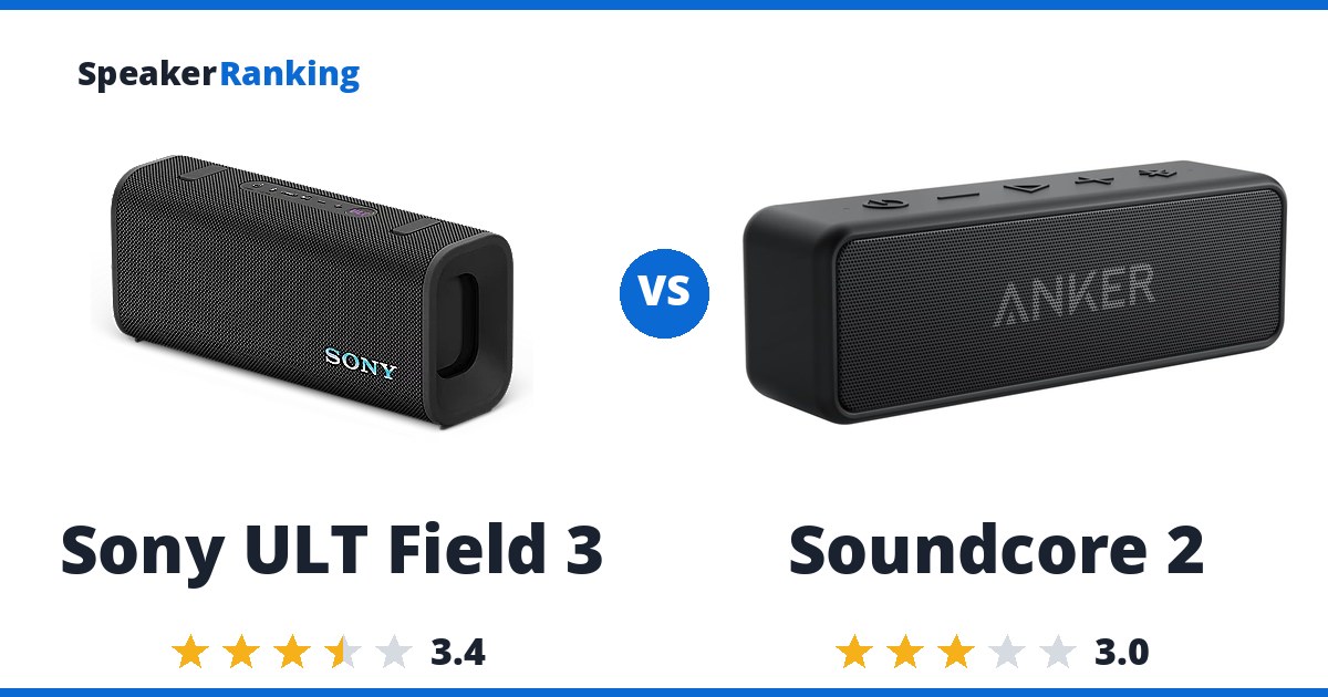Sony ULT Field 3 vs Soundcore 2