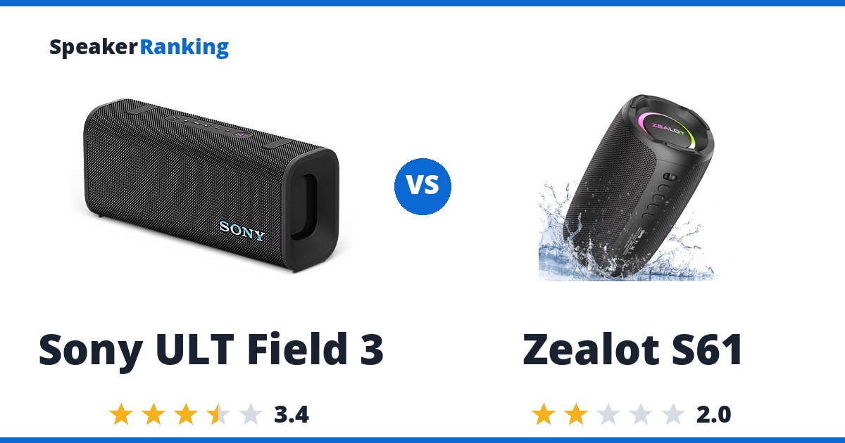 Sony ULT Field 3 vs Zealot S61