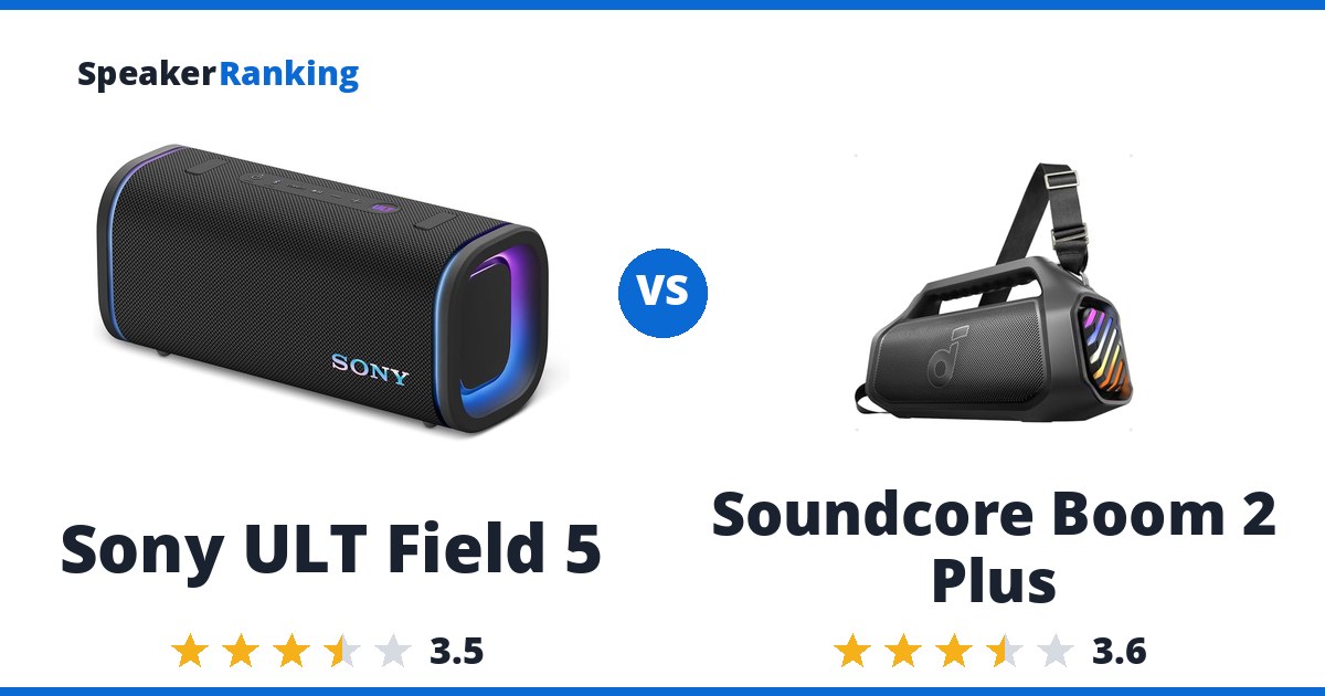 Sony ULT Field 5 vs Soundcore Boom 2 Plus