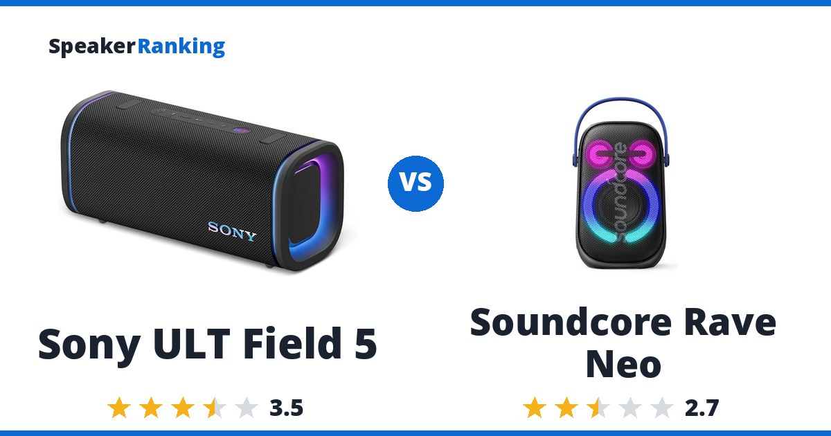 Sony ULT Field 5 vs Soundcore Rave Neo