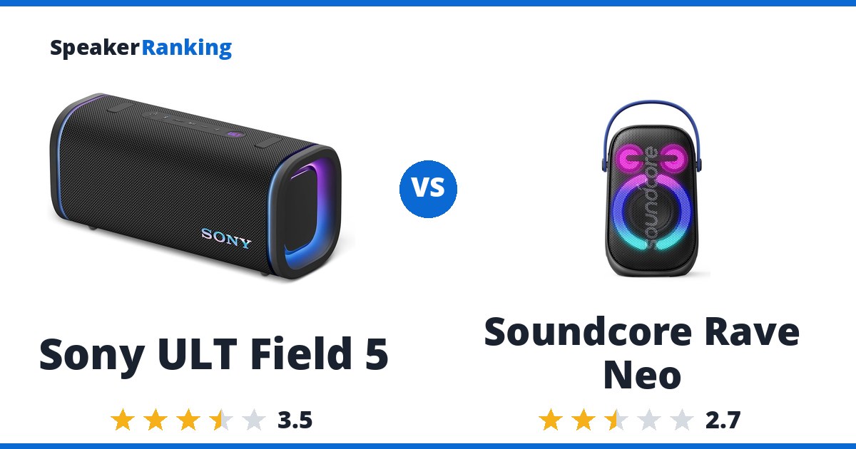 Sony ULT Field 5 vs Soundcore Rave Neo