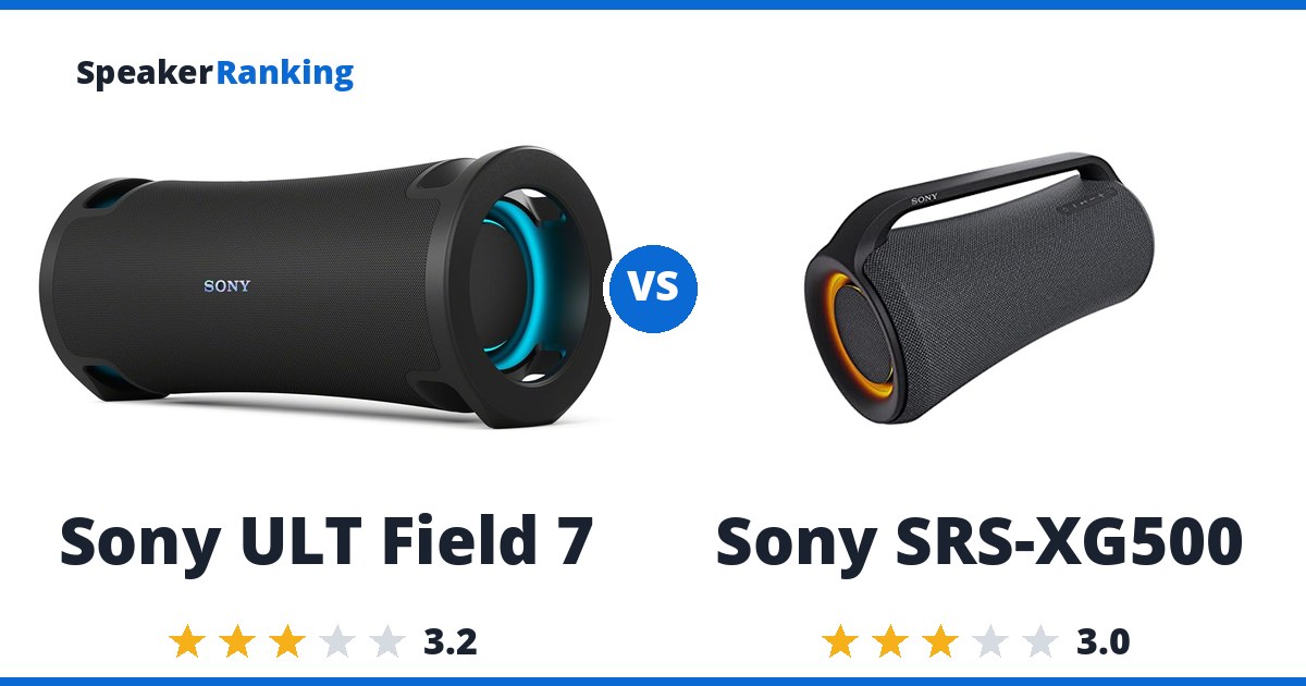 Sony ULT Field 7 vs Sony SRS-XG500