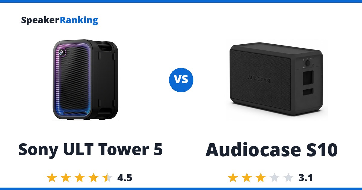 Sony ULT Tower 5 vs Audiocase S10