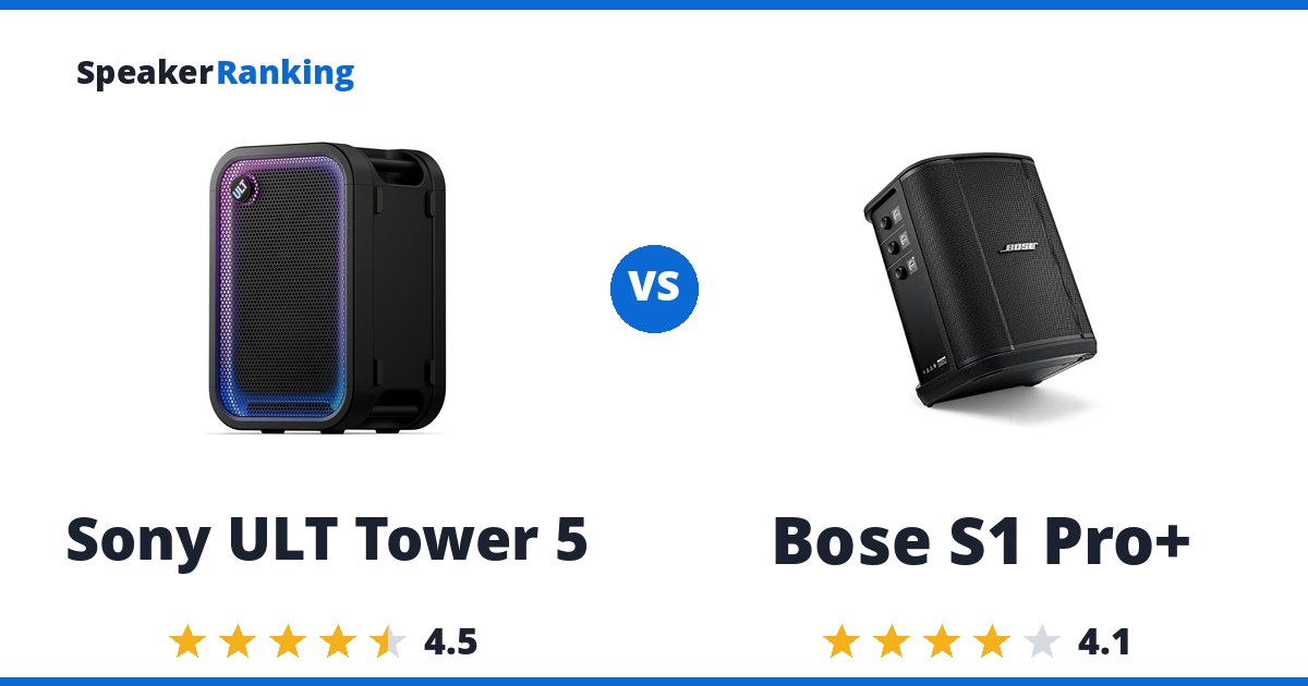 Sony ULT Tower 5 vs Bose S1 Pro+