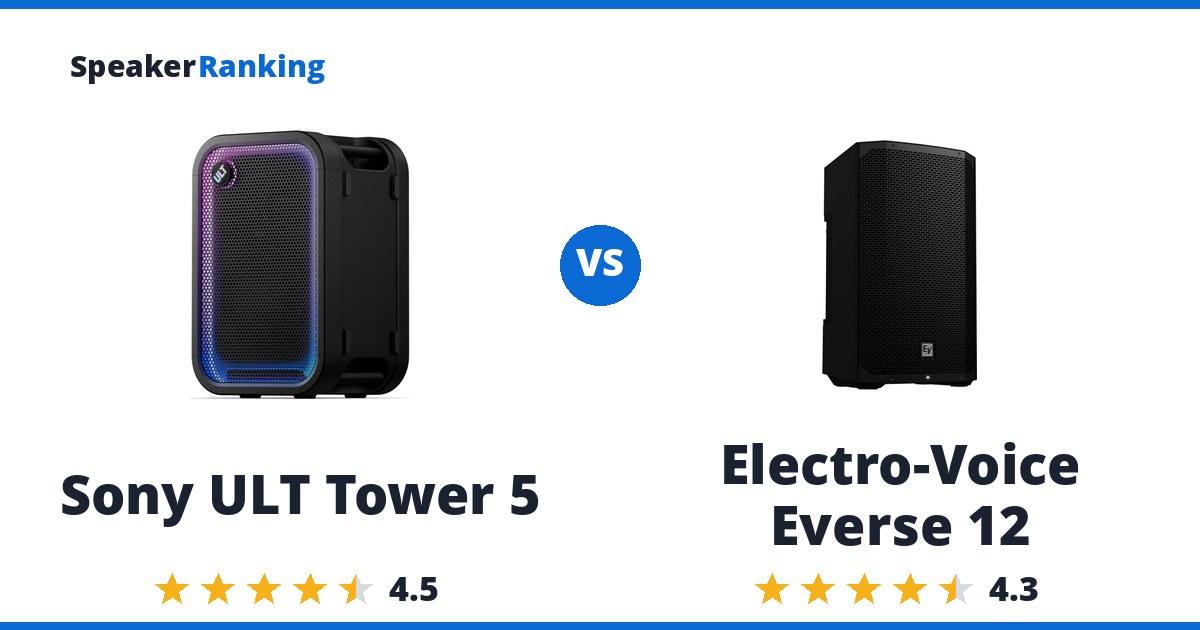 Sony ULT Tower 5 vs Electro-Voice Everse 12