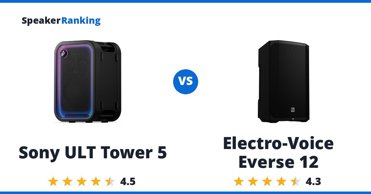 Sony ULT Tower 5 vs Electro-Voice Everse 12