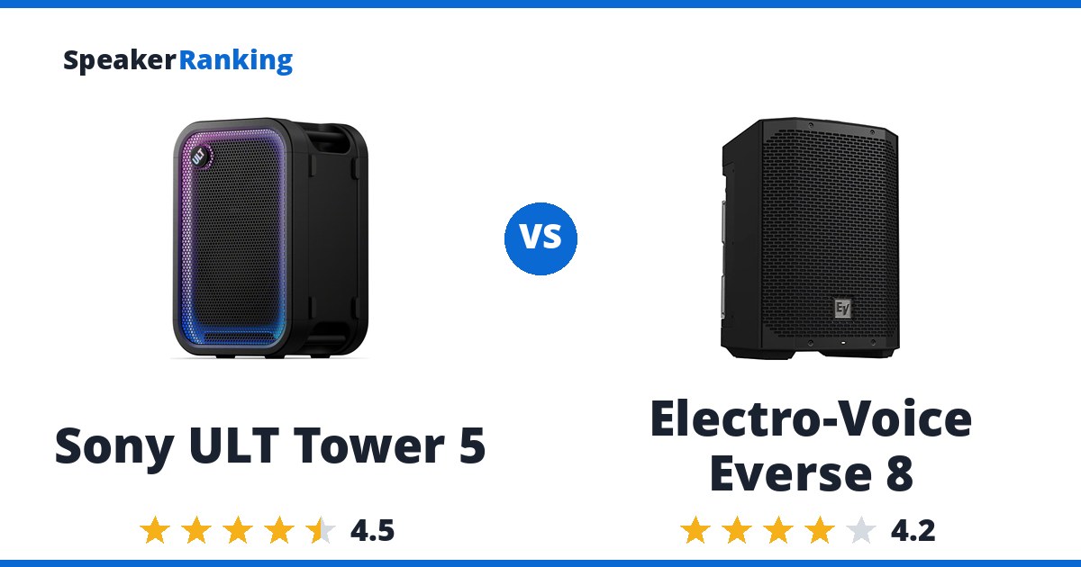 Sony ULT Tower 5 vs Electro-Voice Everse 8