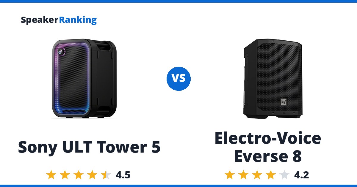 Sony ULT Tower 5 vs Electro-Voice Everse 8