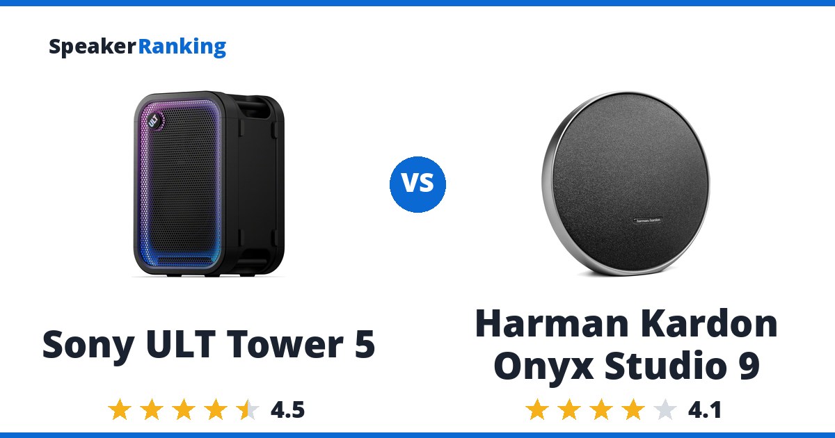 Sony ULT Tower 5 vs Harman Kardon Onyx Studio 9