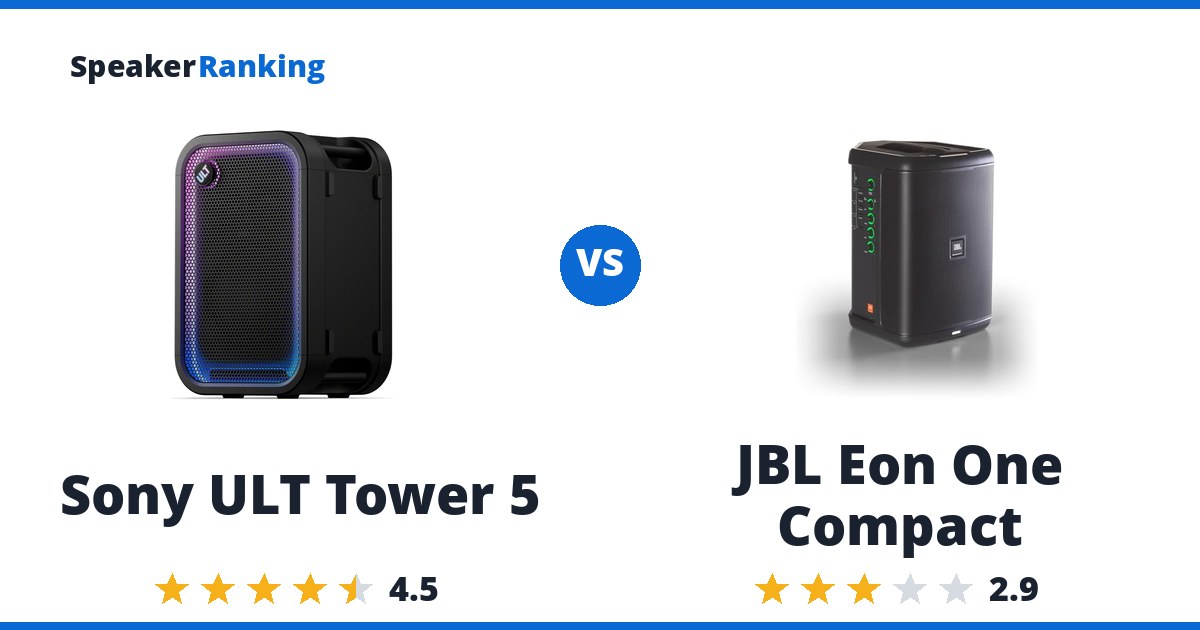 Sony ULT Tower 5 vs JBL Eon One Compact