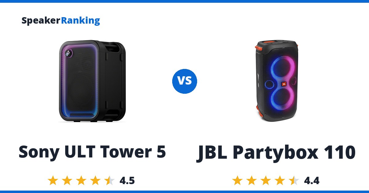 Sony ULT Tower 5 vs JBL Partybox 110
