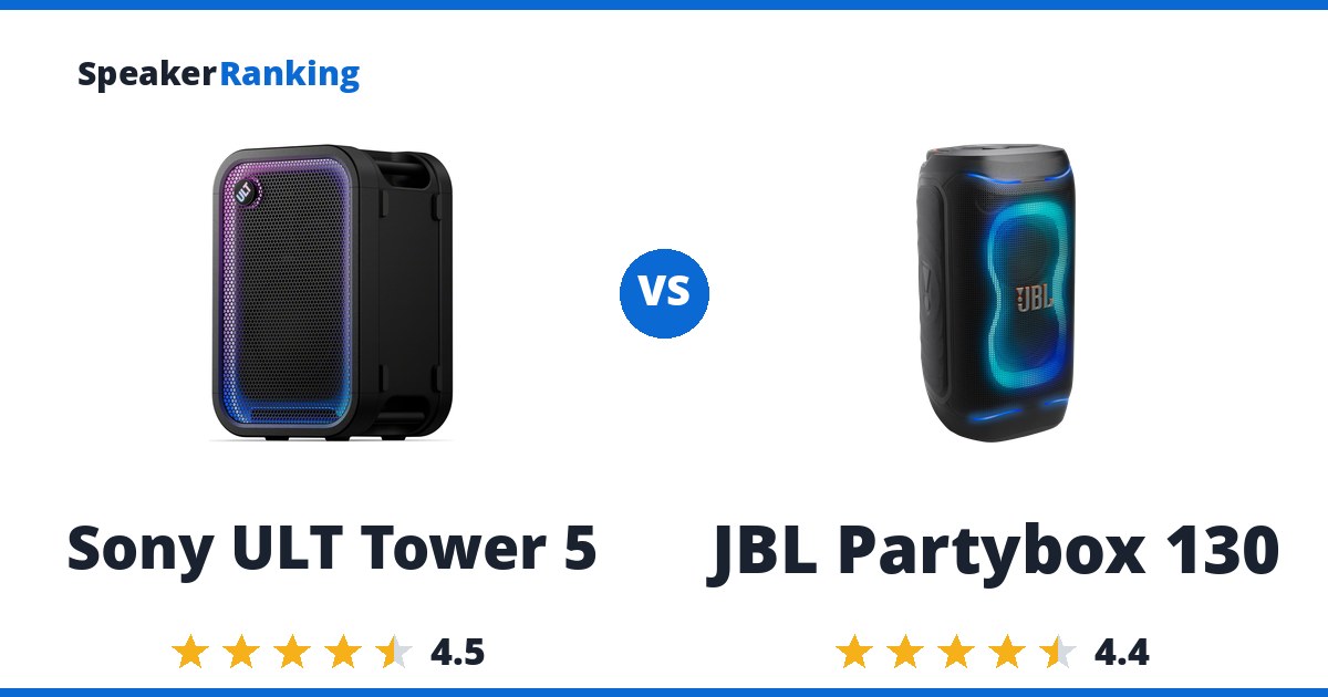 Sony ULT Tower 5 vs JBL Partybox 130