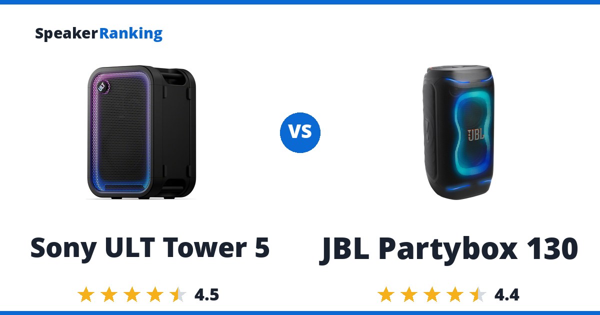 Sony ULT Tower 5 vs JBL Partybox 130