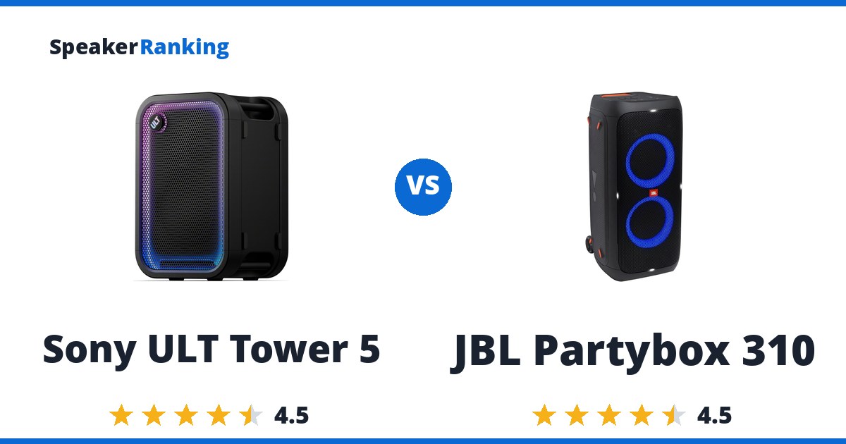 Sony ULT Tower 5 vs JBL Partybox 310