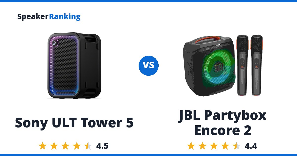 Sony ULT Tower 5 vs JBL Partybox Encore 2