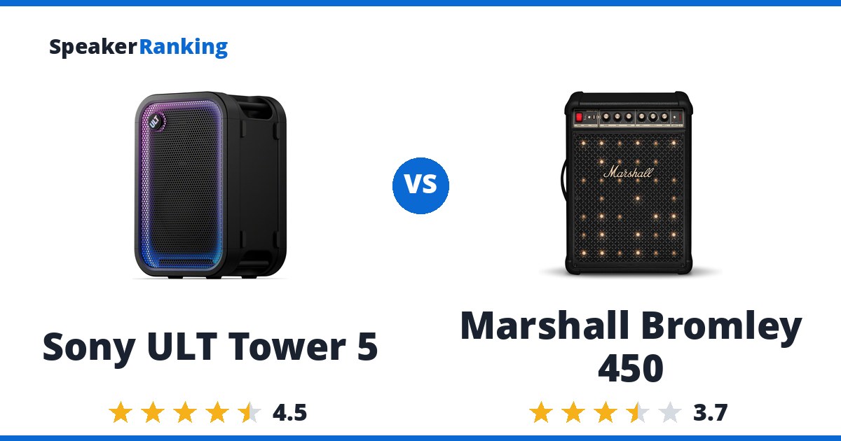 Sony ULT Tower 5 vs Marshall Bromley 450