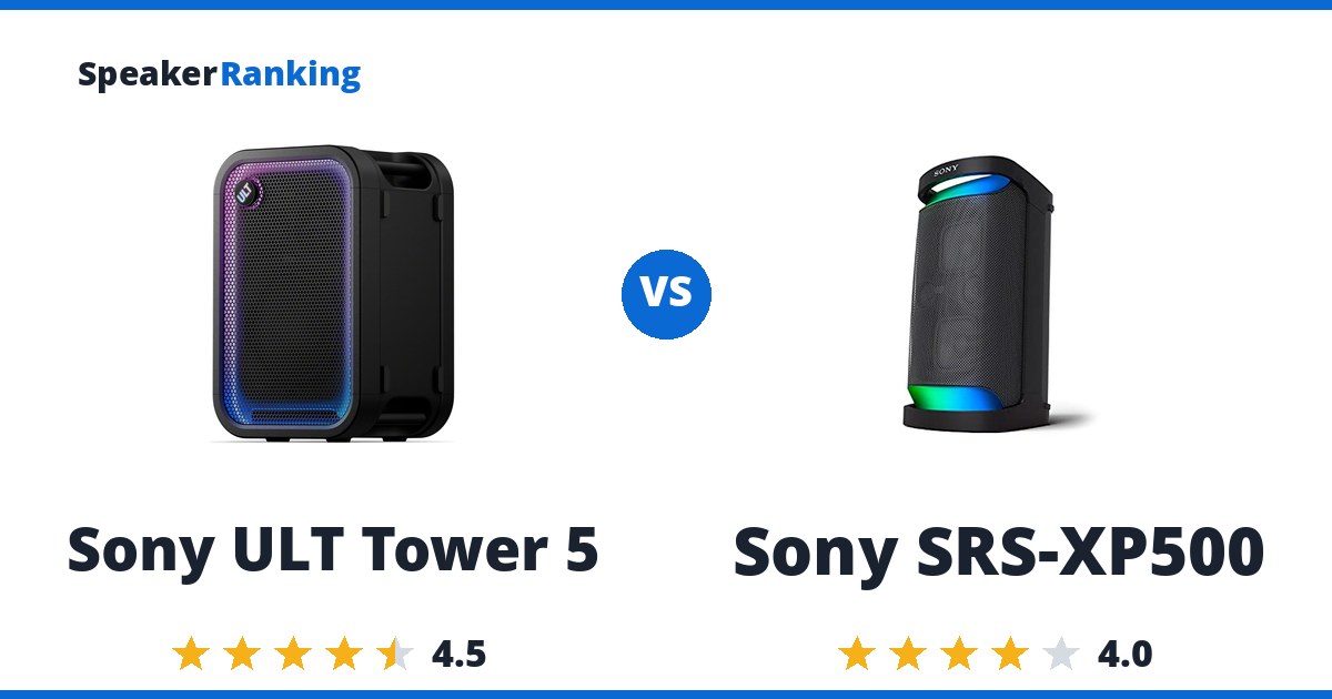 Sony ULT Tower 5 vs Sony SRS-XP500