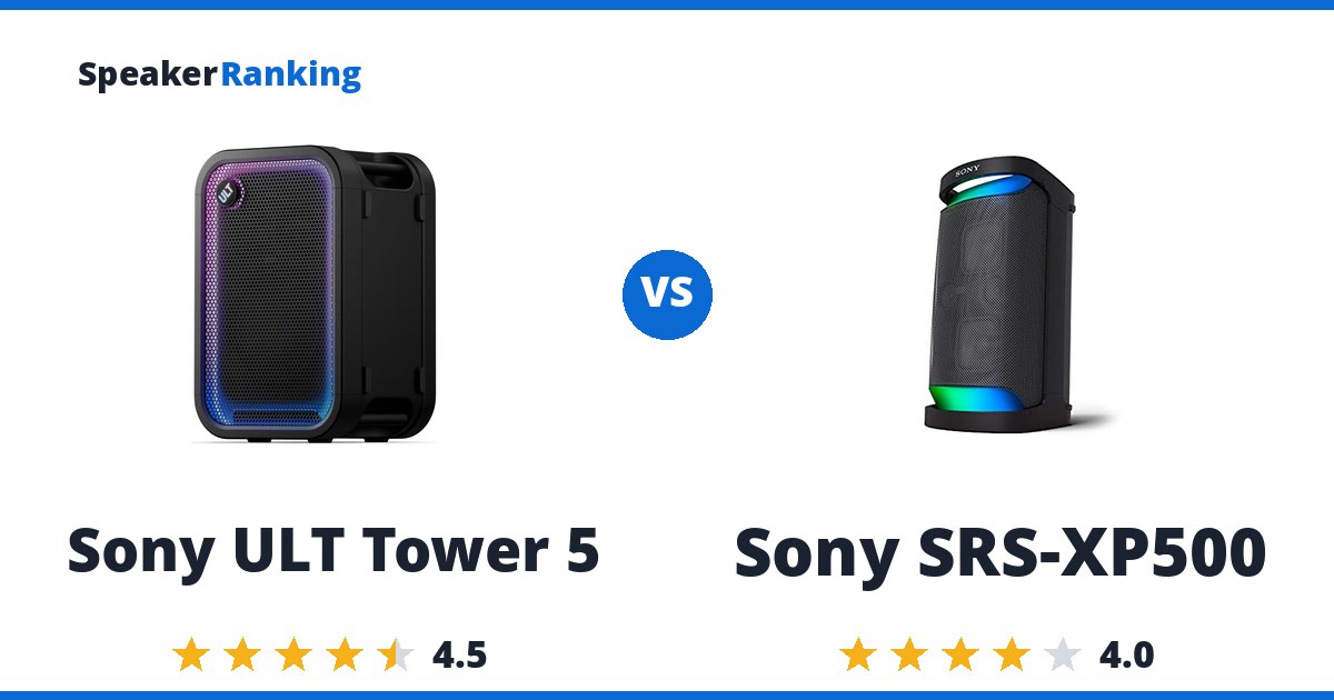 Sony ULT Tower 5 vs Sony SRS-XP500