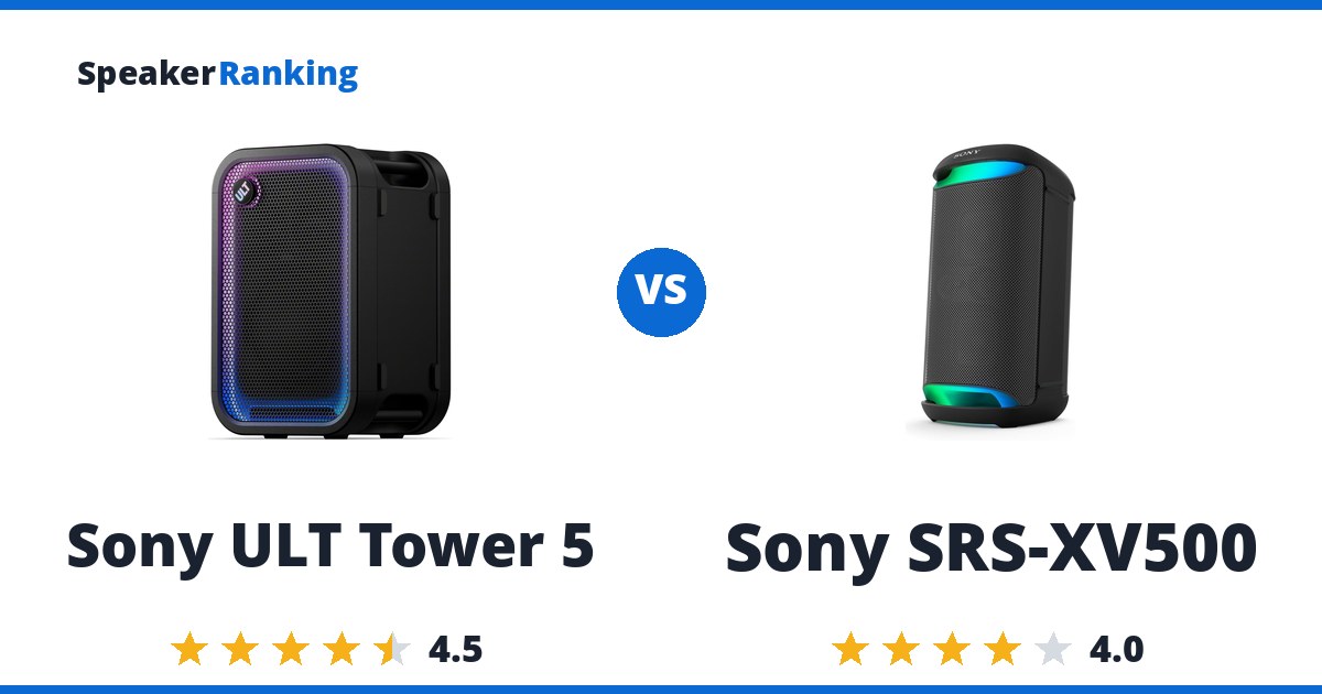 Sony ULT Tower 5 vs Sony SRS-XV500