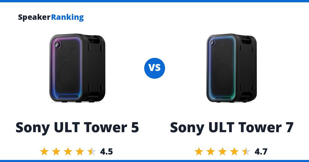 Sony ULT Tower 5 vs Sony ULT Tower 7