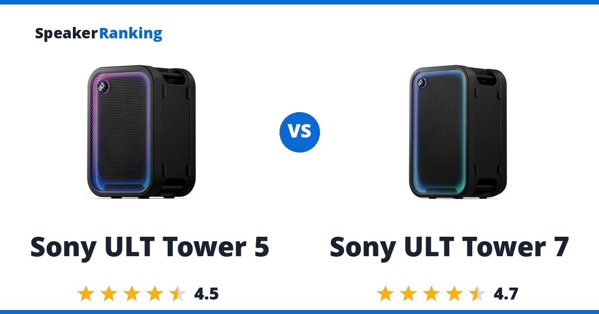 Sony ULT Tower 5 vs Sony ULT Tower 7