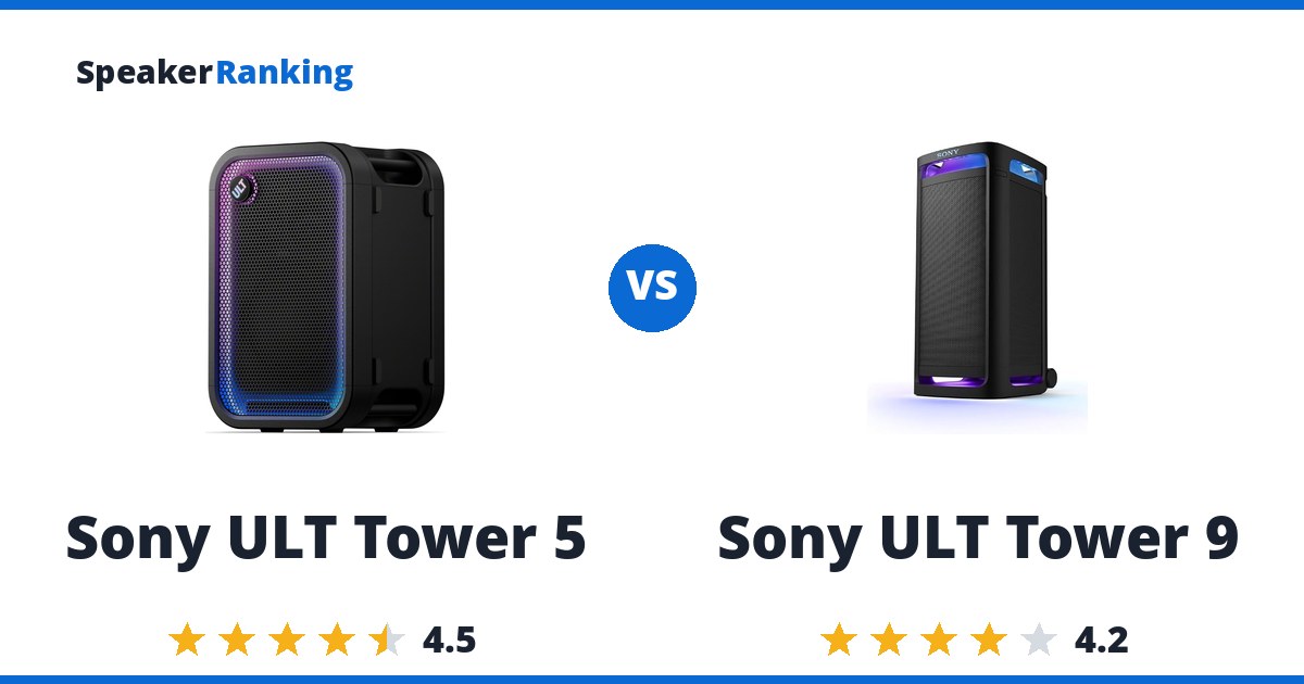 Sony ULT Tower 5 vs Sony ULT Tower 9