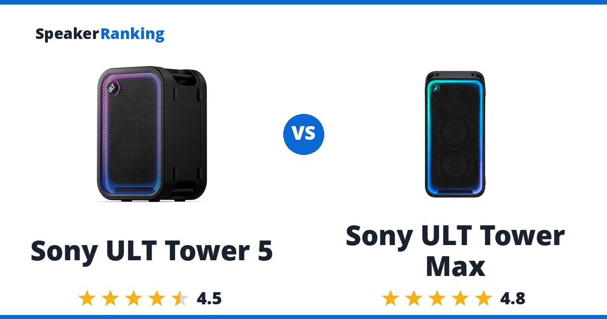 Sony ULT Tower 5 vs Sony ULT Tower Max
