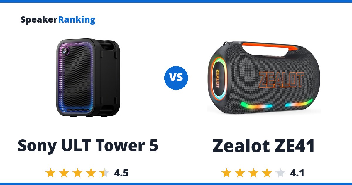 Sony ULT Tower 5 vs Zealot ZE41