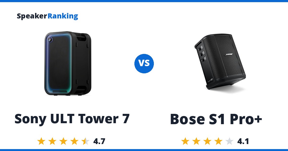 Sony ULT Tower 7 vs Bose S1 Pro+