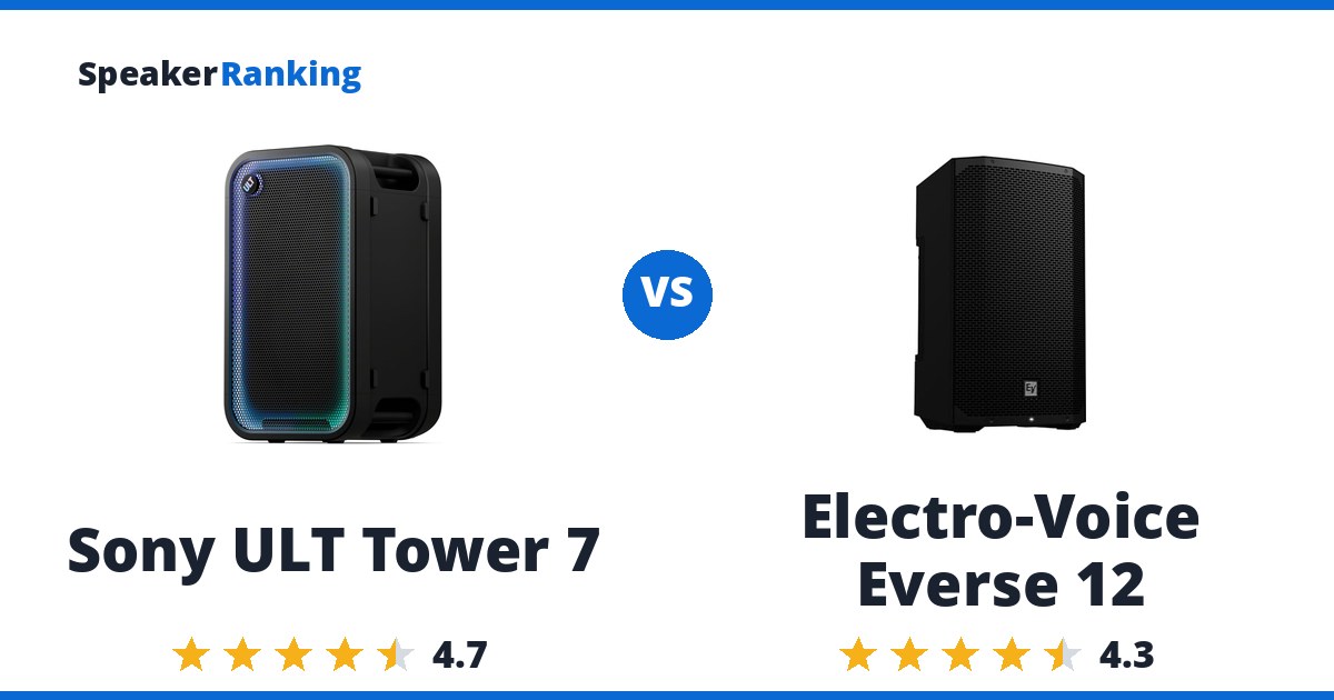 Sony ULT Tower 7 vs Electro-Voice Everse 12