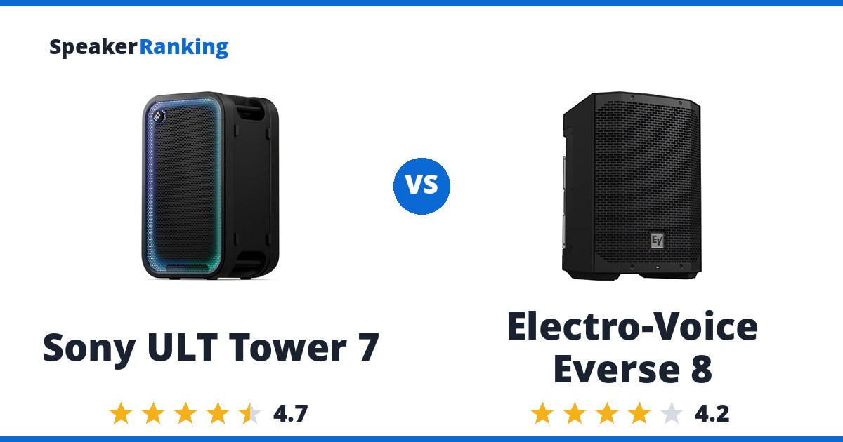 Sony ULT Tower 7 vs Electro-Voice Everse 8