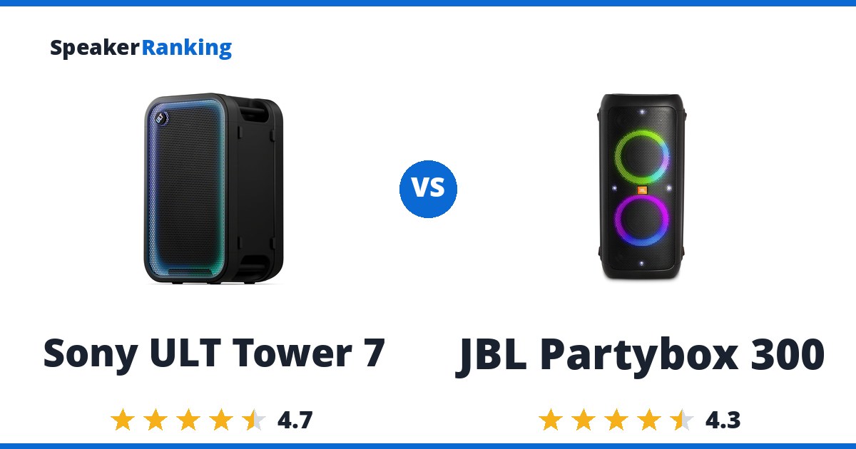 Sony ULT Tower 7 vs JBL Partybox 300