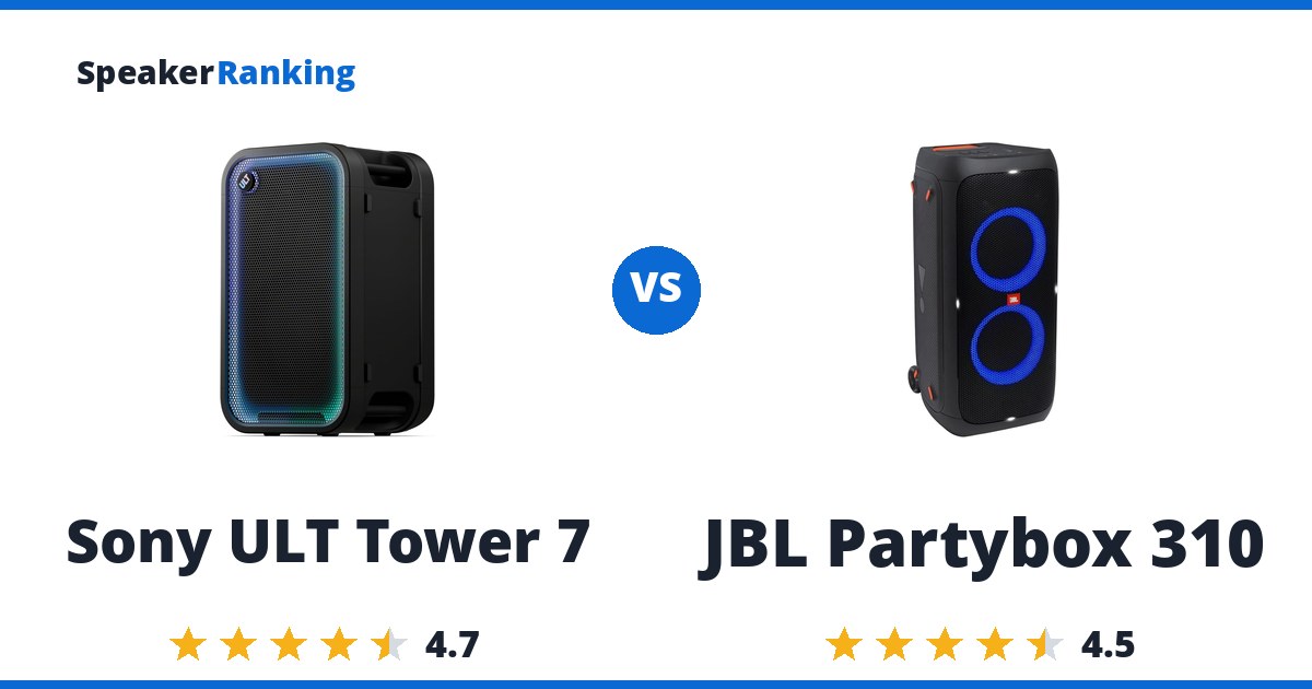 Sony ULT Tower 7 vs JBL Partybox 310