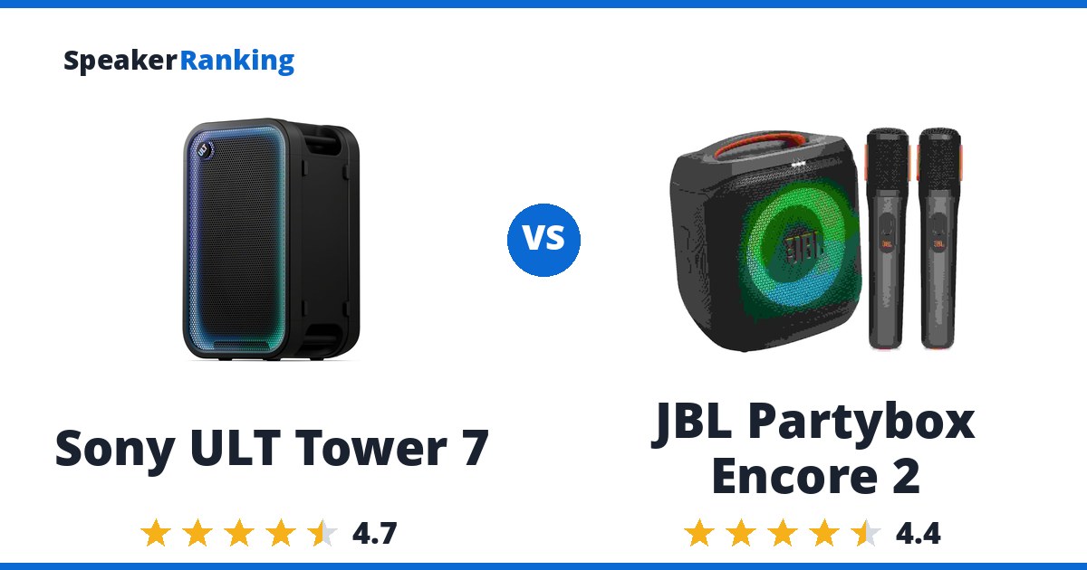 Sony ULT Tower 7 vs JBL Partybox Encore 2