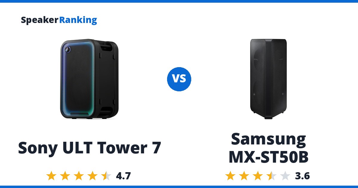 Sony ULT Tower 7 vs Samsung MX-ST50B