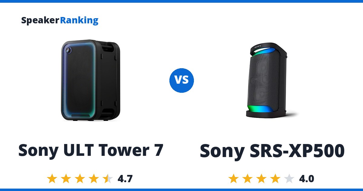 Sony ULT Tower 7 vs Sony SRS-XP500