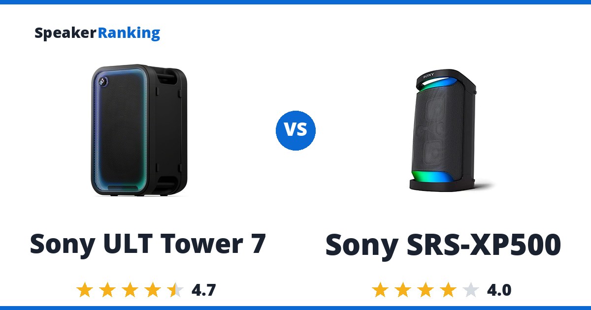 Sony ULT Tower 7 vs Sony SRS-XP500