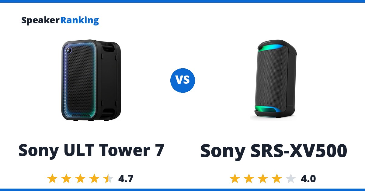 Sony ULT Tower 7 vs Sony SRS-XV500
