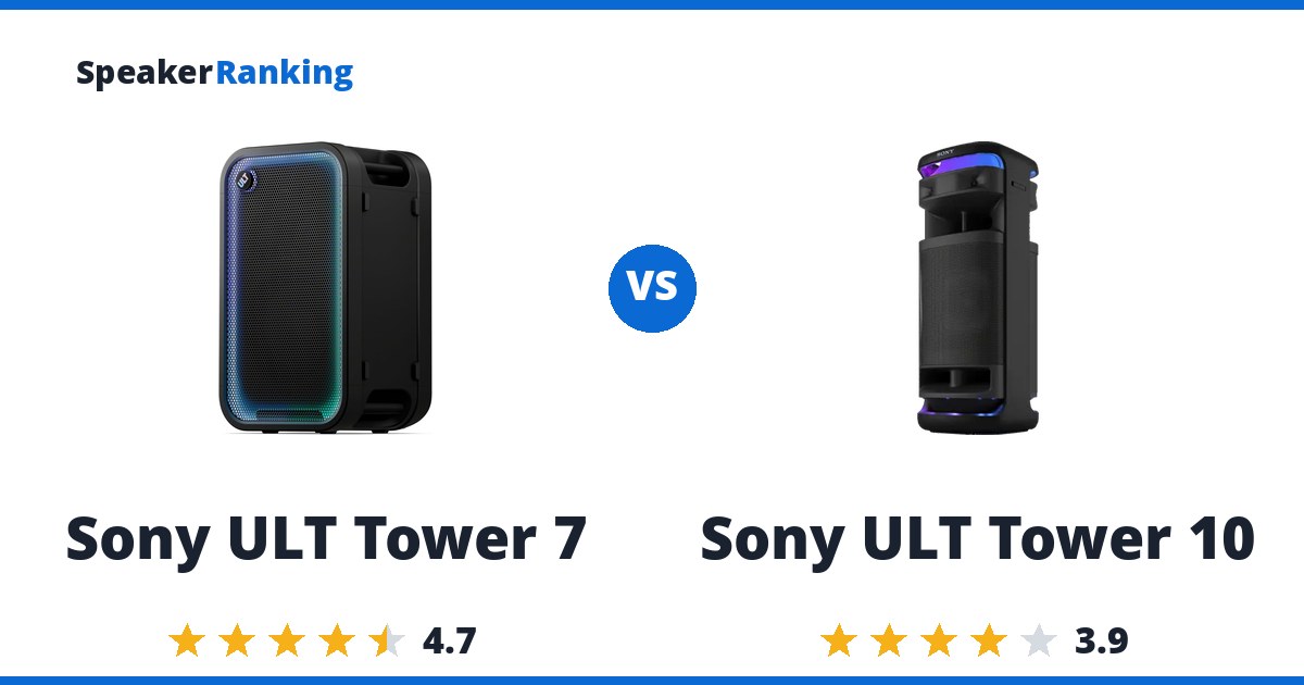 Sony ULT Tower 7 vs Sony ULT Tower 10