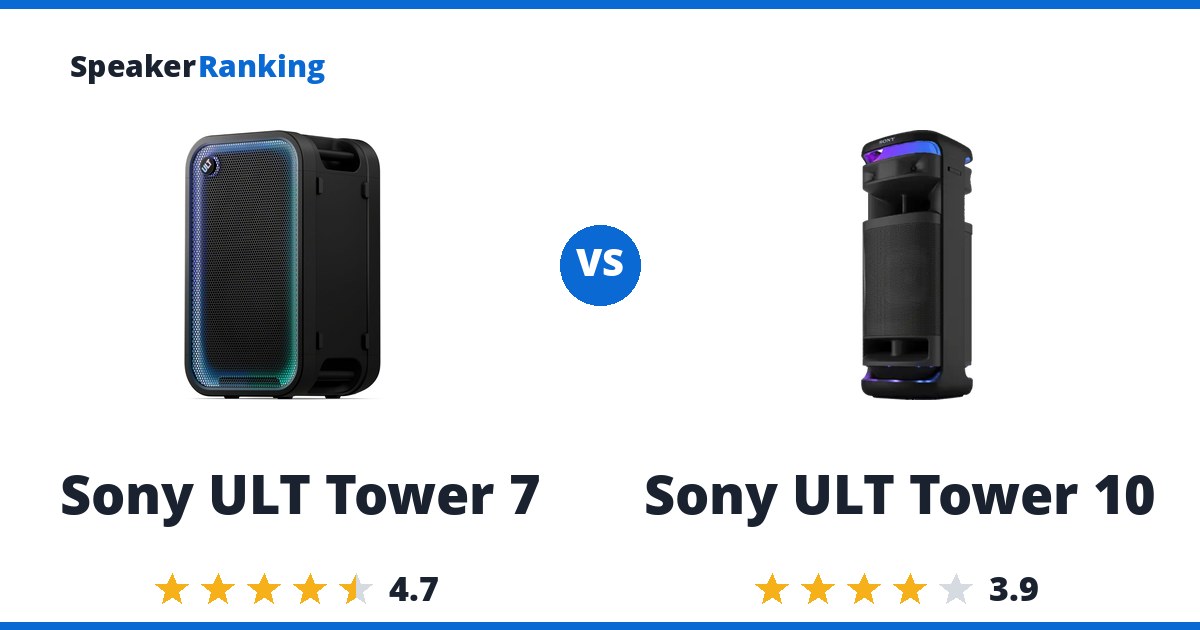 Sony ULT Tower 7 vs Sony ULT Tower 10