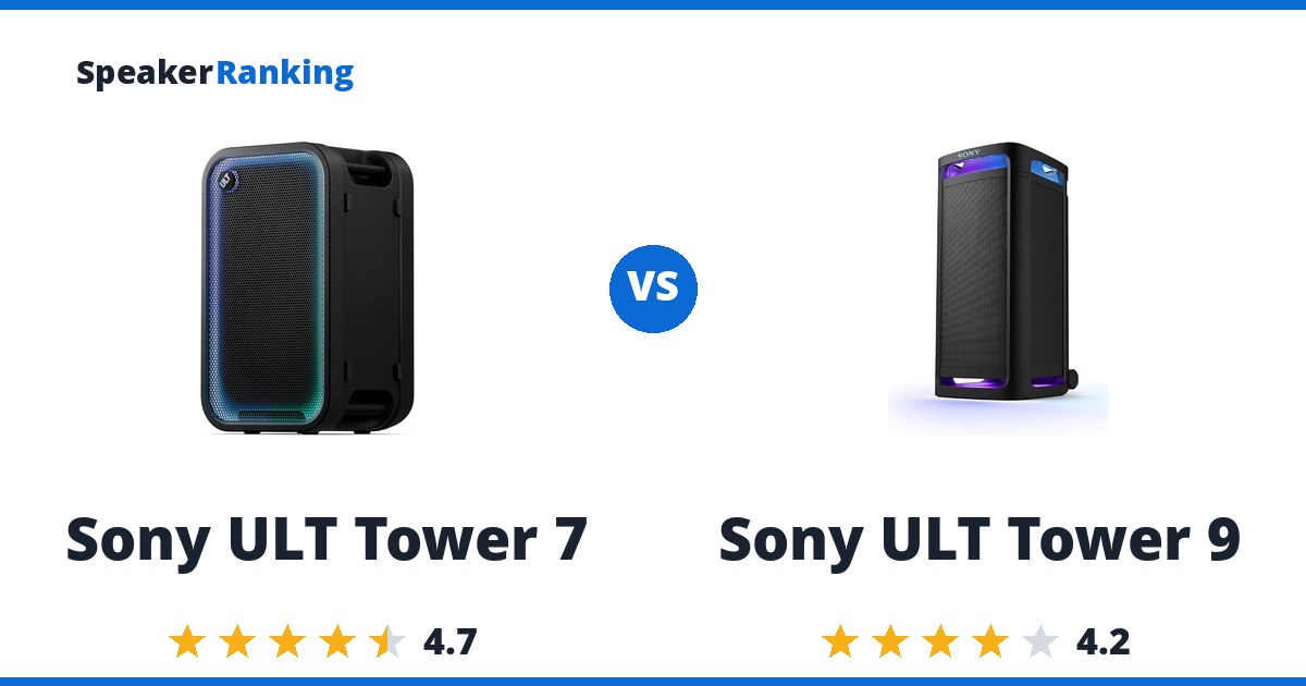 Sony ULT Tower 7 vs Sony ULT Tower 9