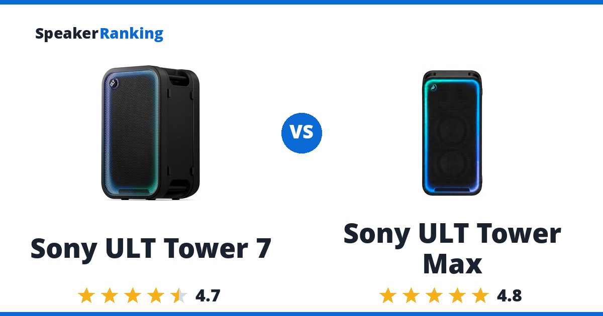 Sony ULT Tower 7 vs Sony ULT Tower Max