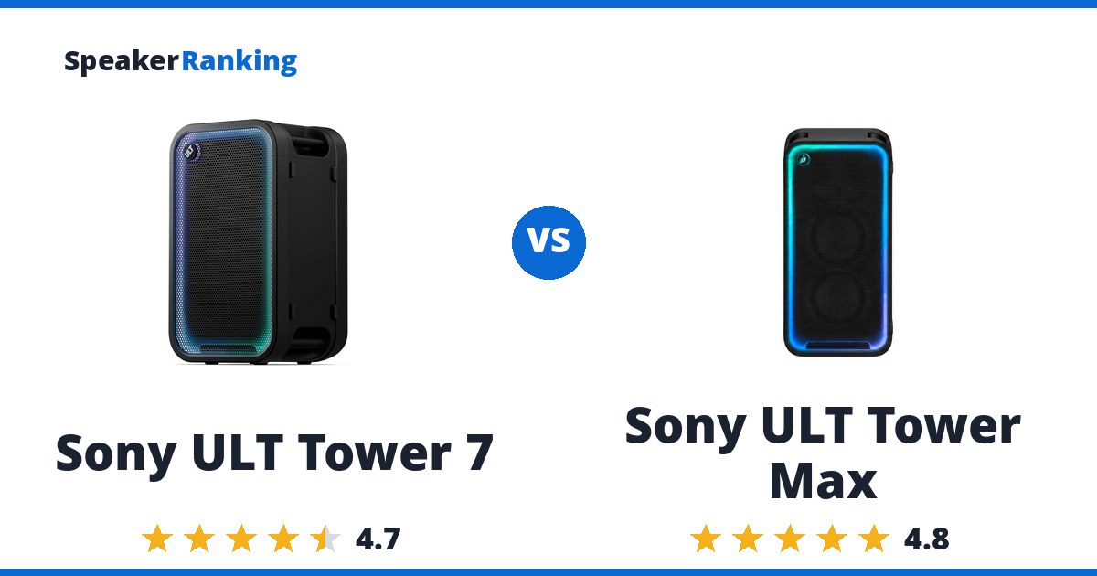 Sony ULT Tower 7 vs Sony ULT Tower Max