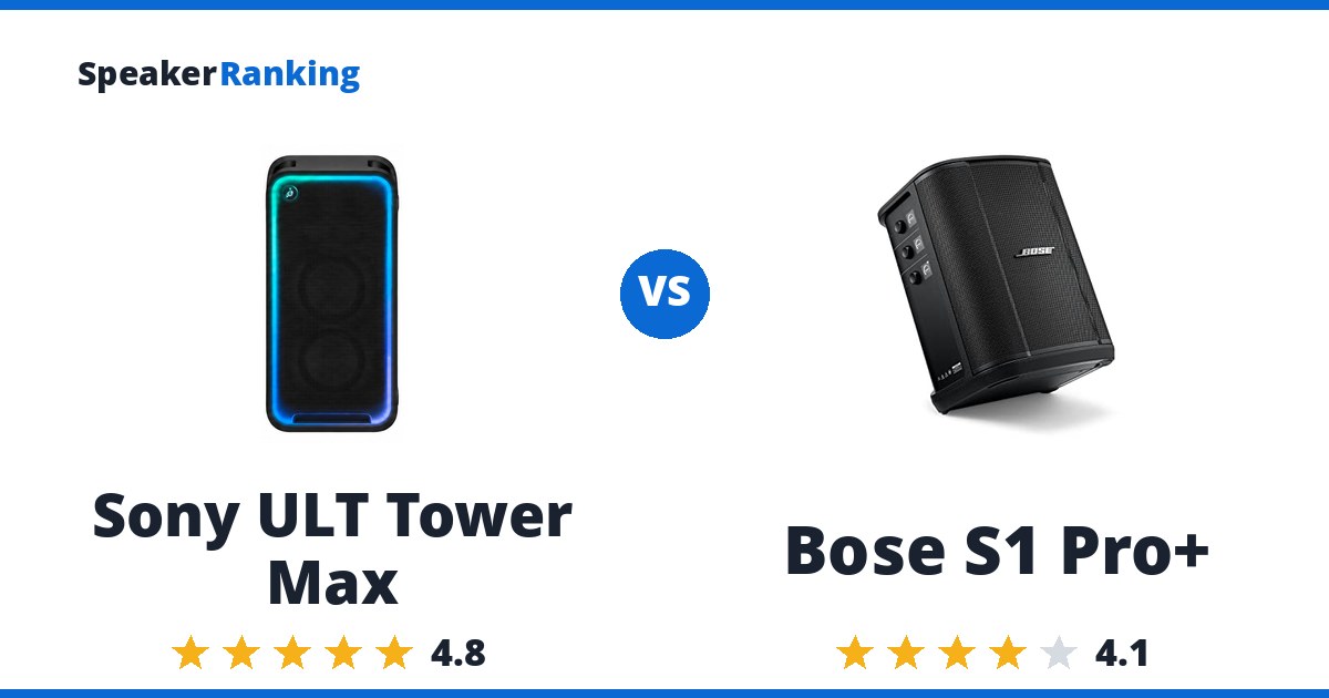 Sony ULT Tower Max vs Bose S1 Pro+