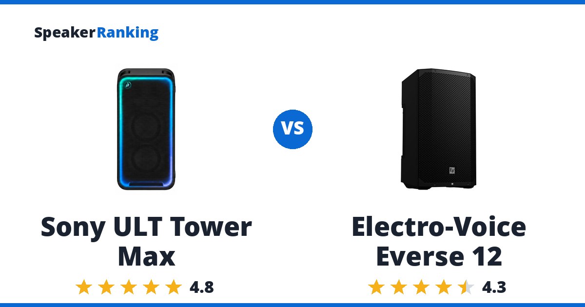 Sony ULT Tower Max vs Electro-Voice Everse 12