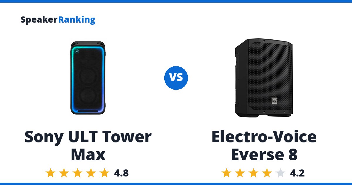 Sony ULT Tower Max vs Electro-Voice Everse 8